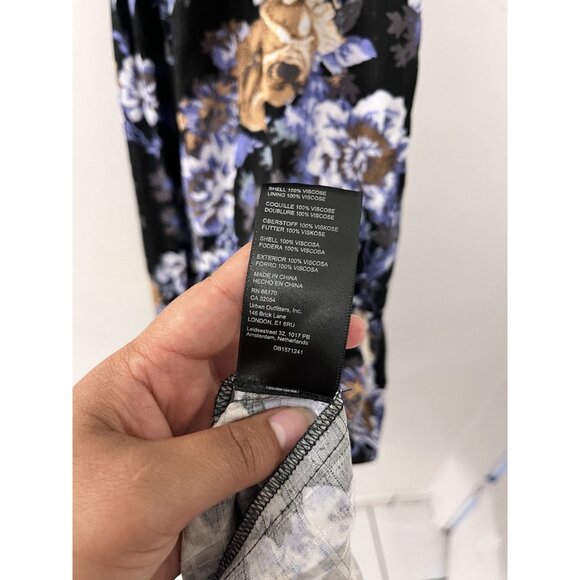 Anthropologie Womens Floral Asymmetrical Maxi Dress Boho, cottagecore grandmacor - Picture 9 of 13